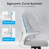 GlasFlength Task and Office Chairs with Support Armrest，Ergonomic, Adjustable，Computer Chair and Gaming Chair, Gray, 25.2"*25.8"*44.5" - 4 of 4
