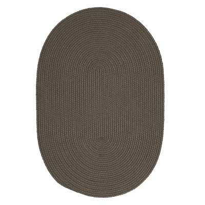 Colonial Mills Barataria Braided Rug, Gray 3x5, Oval Shape