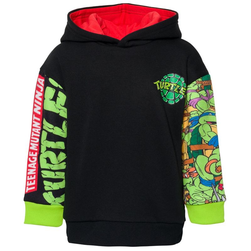 Teenage Mutant Ninja Turtles Donatello Leonardo Michelangelo Raphael Fleece Pullover Hoodie Toddler to Big Kid, 2 of 7