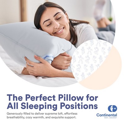 Standard Size White Cotton Firm Down Pillows Set of 2