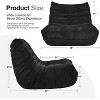 FENCY Fluffy Bean Bag Chair with Memory Foam & Ottoman - 2 of 4
