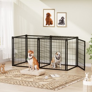 VisioGear 63" Dog Crate, Dog Kennel for Small Medium Dogs, Puppy Dog Playpen with Top, Pet Cage, Indoor, Black, 63"*29.9"*31.9" - 1 of 4