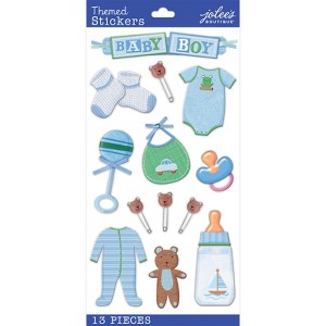 Jolee's Boutique Themed Stickers - Baby Boy Mixed, 13pcs - 1 of 1