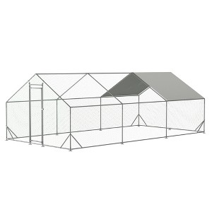Dolonm Large Metal Chicken Coop, Walk-in type,Chicken Cage Hen House with Waterproof Cover - 1 of 4