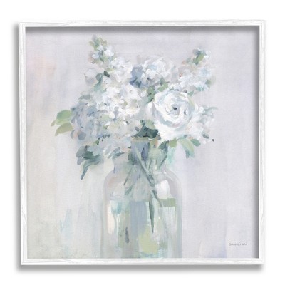 Stupell Industries White Abstract Bouquet Framed Giclee Art