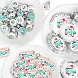 Big Dot of Happiness Colorful Floral Happy Mother's Day - Candy Wrappers & Stickers - We Love Mom Party Candy Favor Sticker Kit - 304 Pieces - 1 of 4