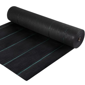 VEVOR Weed Barrier, 5.8oz Landscape Fabric, 4ft x 300ft Cover Mat Heavy Duty Woven Grass Control Geotextile for Garden, Patio, Black - 1 of 4