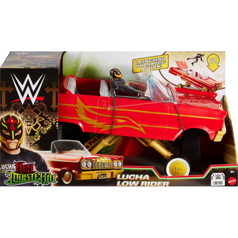 WWE Lucha Low Rider Toy Vehicle with Rey Mysterio Main Event Action Figure