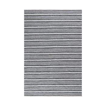5'x7' Corrina Cotton Rug Charcoal Gray/Natural - Anji Mountain