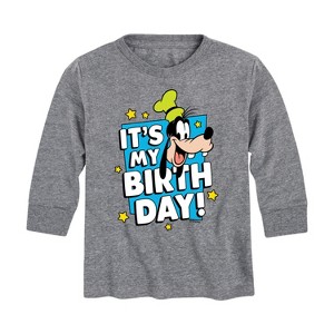 Boys' - Disney - Goofy It's My Birthday Long Sleeve Graphic T-Shirt - 1 of 4