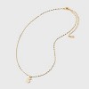 14K Gold Dipped Enamel "S" Initial Pendant Necklace - A New Day™ Gold/White - 2 of 4