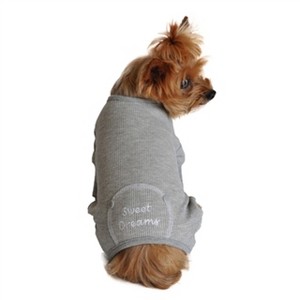 Sweet Dreams Thermal Dog Pajamas - Alloy Gray - 1 of 3