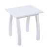 KWPZQEB Outdoor Side Table, Rectangle Side Table, Wooden End Table for Outside or Indoor, Weather Resistant Easy Maintenance - 4 of 4