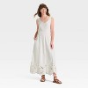 Women's Midi A-Line Dress - Universal Thread™ Cream - 3 of 3