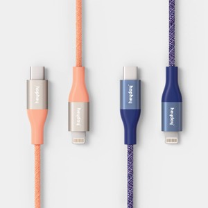 10 USB-C to Lightning Braided Cable - 2pk - heyday™ Peach Future Dusk - 1 of 3