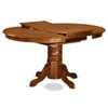 East West Furniture AVT-SBR-TP Oval Table with 18" Butterfly leaf - Saddle Brown - 2 of 3