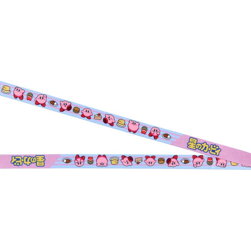 Kirby Pink Hero Reversible ID Lanyard Badge Holder With Rubber Kirby Charm Multicoloured, 4 of 7