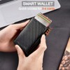 BEAFUP Minimalist Wallet for Men, Slim Compact Wallet with Money Clip & ID Window, RFID Blocking Smart Pop Up Card Wallet,Black - 4 of 4