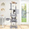 Tangkula 69" Tall Cat Tree w/ Top Perch Cozy Condo Basket Bed Hammock Basket Bed Indoor - 4 of 4