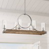 Minka Lavery Nickel Sun Faded Wood Linear Pendant Chandelier 38 3/4" Wide Farmhouse 6-Light Fixture for Kitchen Island Dining Room - 2 of 3