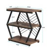 Syemin End Tables Industrial 3-Tier End Table, Side Table with Storage Shelves, Accent Table for Living Room, Bedroom, Brown, 25.59"*11.81"*24.8" - 3 of 4
