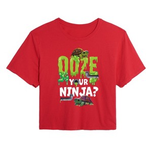 Women's - Teenage Mutant Ninja Turtles Mutant Mayhem - Ooze Your Ninja Cropped Graphic T-Shirt - 1 of 3