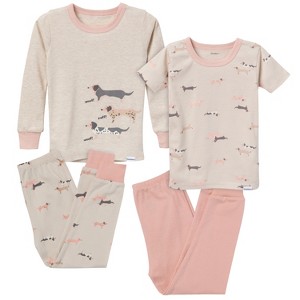 Gerber Toddler Gender Neutral Long and Short Sleeve Pajamas Set, 4 Piece Set - 1 of 4