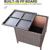 Lviden Outdoor PE Wicker Side Table with Storage - 3 of 4