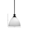 Toltec Lighting Carina 1 - Light Pendant in  Matte Black with 10.75" Opal Frosted Shade - 2 of 2