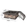 Christopher Knight Home Pickerel Outdoor Lightweight Concrete Wood Burning Square Fire Pit, Stone Finish - 3 of 4