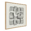 30" x 30" Sylvie Neutral Mod Abstraction Black and White Framed Canvas Natural - Kate & Laurel All Things Decor: Amy Lighthall - 2 of 4