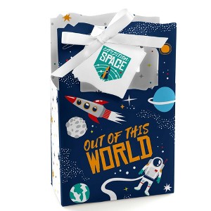 Big Dot of Happiness Blast Off to Outer Space - Rocket Ship Baby Shower or Birthday Party Favor Boxes - Set of 12 - 1 of 4