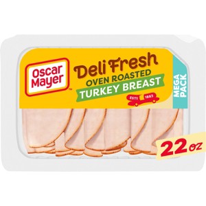 Oscar Mayer Deli Fresh Oven Roasted Turkey Breast Sliced Lunch Meat Mega Pack - 22oz - 1 of 4