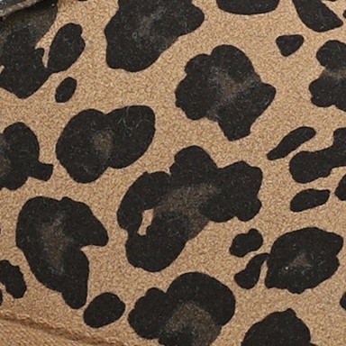 leopard print faux suede