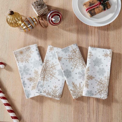 Avanti Linens Snowflakes 4-Pack Napkin Set