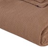 HomeRoots 50" X 60" Taupe Cotton Woven Chevron Throw Blanket - 4 of 4