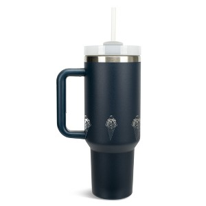 Elanze Designs Ice Cream Cone Treats Dessert 40 oz. Stainless Steel, Large Water Bottle Coffee Mug, Spill & Leak Resistant, Thermal Travel Tumbler - 1 of 1