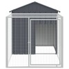 vidaXL Chicken Cage Anthracite Galvanized Steel Large Durable - Anthracite 46.1" x 79.1" x 48.4" - 3 of 4