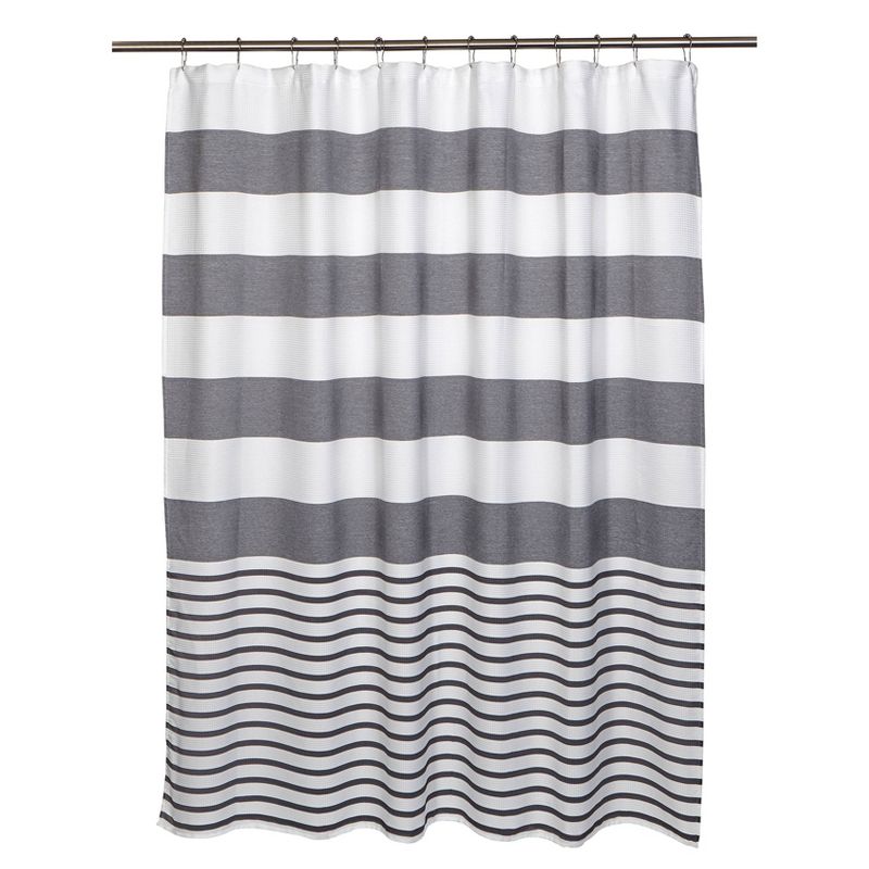 Catalina Shower Curtain Gray/White - Moda at Home, 5 of 7