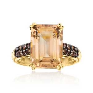 Ross-Simons 7.35 ct. t.w. Smoky Quartz Ring in 18kt Gold Over Sterling - 1 of 4