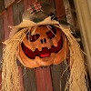 Morris Costumes 2.3 ft Hanging Jack-O-Lantern Head with Straw Hair - Orange - 3 of 3