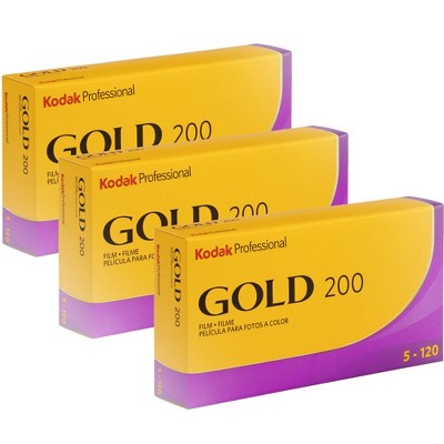 Kodak Professional Gold 200 Color Negative Film (120 Roll Film, 5-Pack) - 3pk
