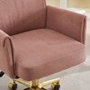 PAGED Swivel Office Chair Height Adjustable Gaming Chair with Golden Base & Soft Cushion for Living Room, Home Office - 2 of 4