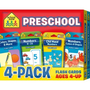 School Zone Publishing Preschool Flash Card, 4-Pack (Case of 2) - 1 of 1
