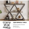 3 Tier Industrial Console Sofa Table with Storage, Entryway Table with Open Shelves, X-Shaped Metal Frame, Foyer Table for Entryway, Hallway - 3 of 4
