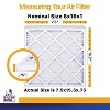 Filter King 8x16x1 Air Filter | 12-PACK | MERV 13 HVAC Pleated A/C Furnace Filters | MADE IN USA | Actual Size: 7.5 x 15.5 x .75" - 2 of 4