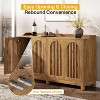 Tribesigns Kitchen Storage Cabinet, 57" Farmhouse Sideboard Buffet Cabinet with Shutter Door and Adjustable Shelf for Dining Room - 4 of 4