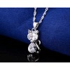 Kitten Cat Pendant Necklace for Women Purple Cubic Zirconia Ginger Lyne Collection - 2 of 4