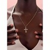 Plated Cross Necklace for Women, Pendant, The dainty necklaces length 15.7" + 2.7" extender, Cross Length: 0.86"; Width:0.62. - 3 of 4