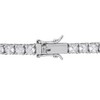 EVERLY JEWELRY | Sterling Silver  13 1/4 CT TGW Created White Sapphire Love Design Bracelet w/box clasp - 2 of 4